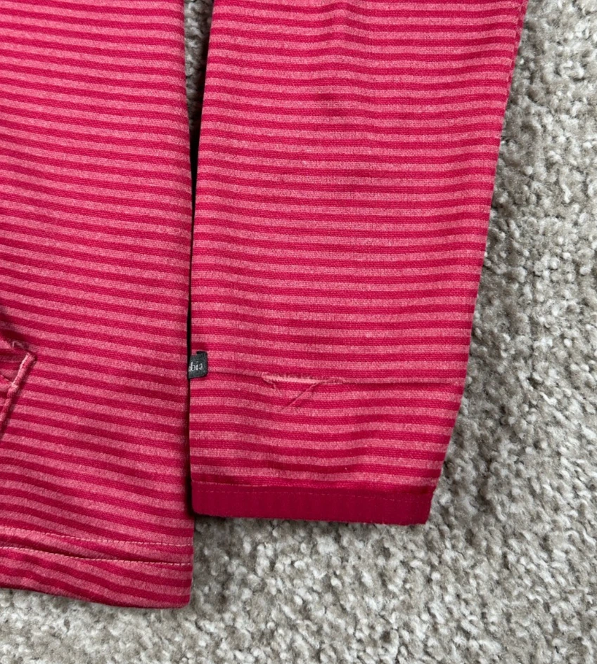 Columbia Sudadera con Capucha Mujer Pequeña Rojo Rosa Rayas Pullover Sudadera Mountain Run Foto 4 de 4