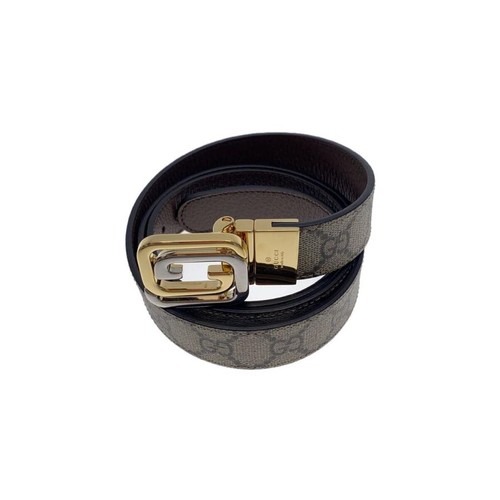 Used GUCCI◆GG pattern/belt/leather/BRW/plain/ladies/715603//