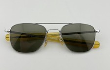 Vintage Randolph Engineering Vietnam Sunglasses 5 1/2 Silver Chrome RE 52-20  6