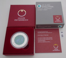 �sterreich 25 Euro 2014  Evolution Silber Niob