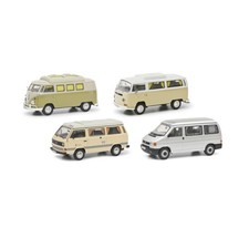 Schuco 1:43 VW Camping Bus Set 4pcs Alloy Bus Model