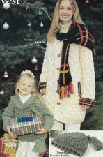 Lady's Country Casual Jacket  Girl's Sweater Set crochet pattern instructions