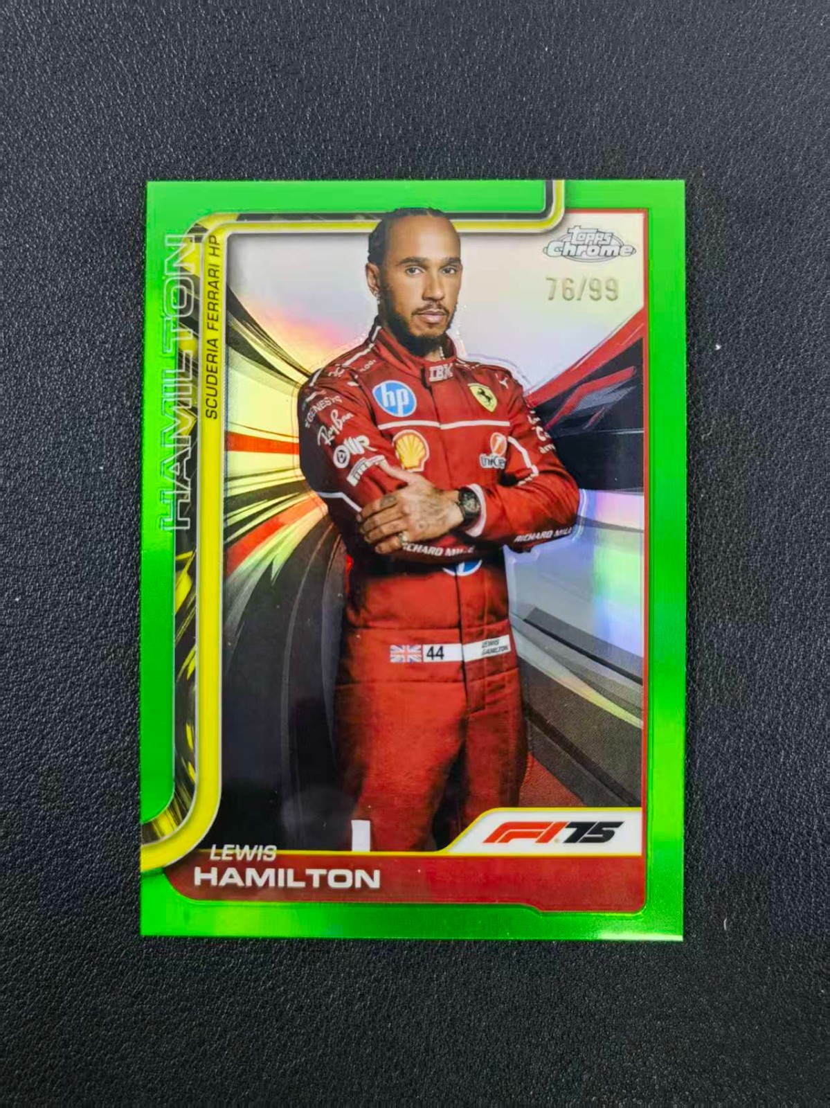 2025 Topps Chrome Formula 1 F1 Lewis Hamilton Green 76/99 #4 LIN