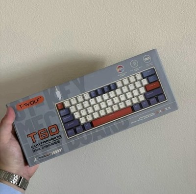 Wired Mechanical RGB Keyboard 61-Key White/Blue/Red QWERTY Gaming Keyboard