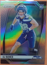 2024 Panini Prizm AJ Barner #304 Silver Prizm Rookie Card Seattle Seahawks