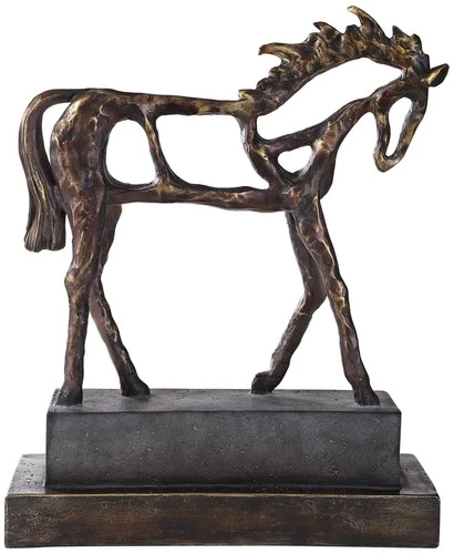 Uttermost Titan 16 1/2" High Bronze and Brown Horse Statue - Picture 2 of 4