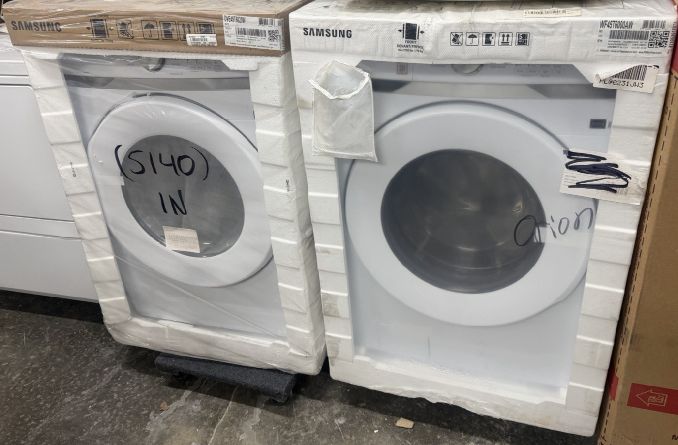 Samsung 4.5 cu. ft. Front Load Washer + 7.5 cu. ft. Electric Dryer Set