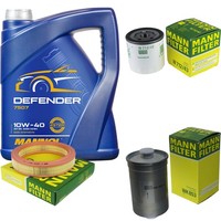Mann Inspektionspaket 5L Mannol Defender 10W-40 FüR Ford Fiesta III 1.1