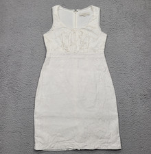 Ann Taylor Loft Dress Womens ' 00 Off White Cream Sleeveless Pencil