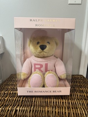 Ralph Lauren the Romance Bear Teddy Bear with Pink Sweater New In