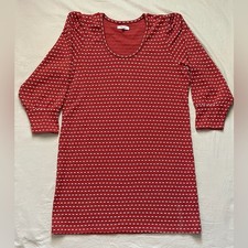 Madewell Long Sleeve Rust and White Patterned Long Sleeve Dress Size XL