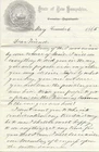 1865 Leonard Chase NH Council Letter Lincoln Assassination Booth Sherman