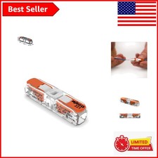 Lever-Nuts Inline Splicing Connector Set - Box of 60 Transparent Wire Connectors