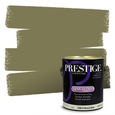 PRESTIGE Exterior Paint And Primer In One, Sharp Evergreen, Semi-Gloss, 1