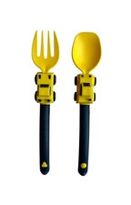 Construction Themed Utensil Set for Kids   Fork  Spoon with Case, New