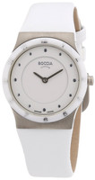 Boccia Women's Quartz Watch With White Dial Analogue Display And White Leather S Boccia Women's Quartz Watch With White Dial Analogue Display And White Leather S