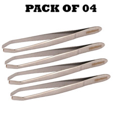 Pack of 04 Forgica Professional Stainless Steel Tweezers