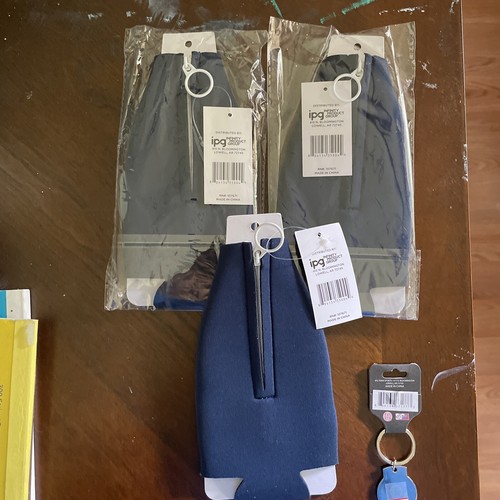 3 X UNC North Carolina Tar Heels Koozie Zipper Bottle & Key Chain Bottle Opener - Picture 5 of 10