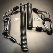 Fishing Missed Rope Key Koord Elastic Coil Stretch Tether Lockable Key Cord