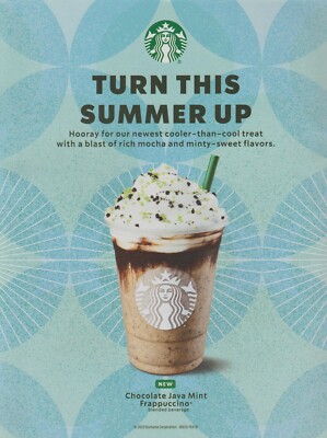 2023 Starbucks Coffee Co - Chocolate Java Mint Frappuccino -Print
