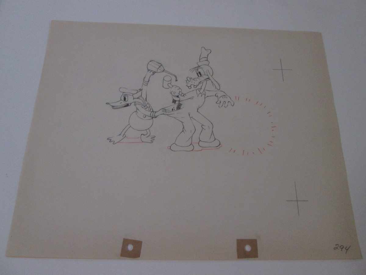 Donald Duck and Goofy Mickey's Service Station 1935 Disney