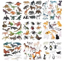 Cat Dog Insect Dinosaur Fish Bird Toy Set Action Figure Small Animal Doll Gifts
