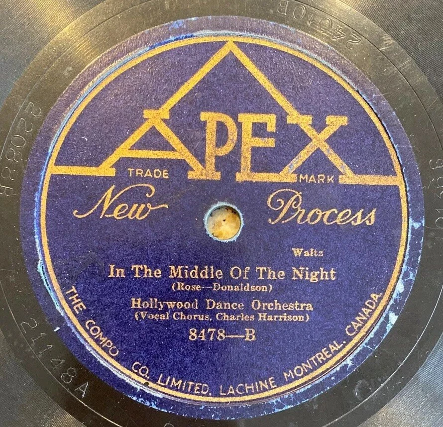 Hollywood Dance Orchestra 78 rpm APEX 8478 Someone to Love 1925 V+ - Image 3 of 4