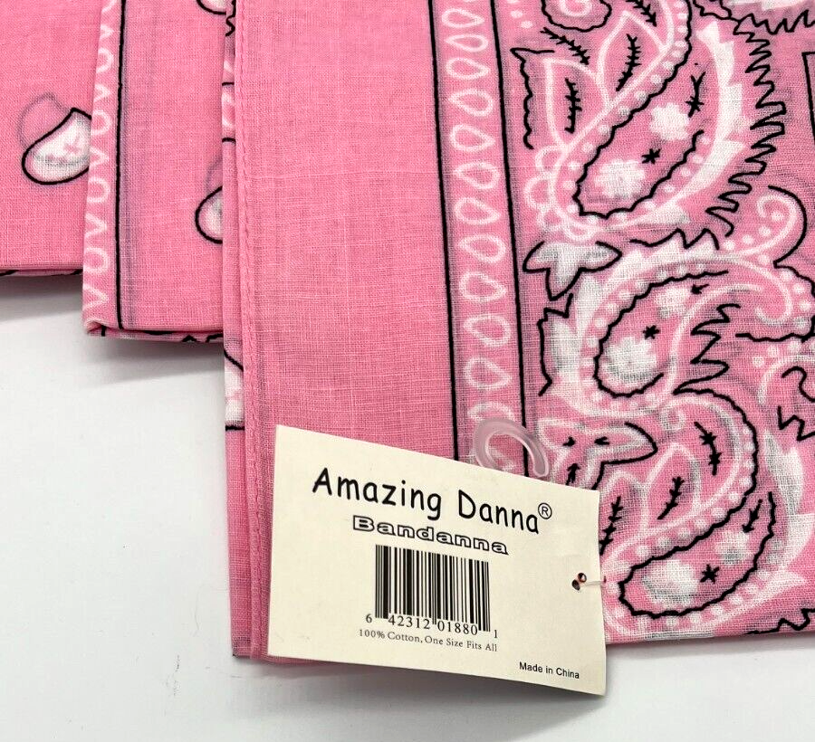 Amazing Danna Bandanna Pink Paisley - NWT - 21