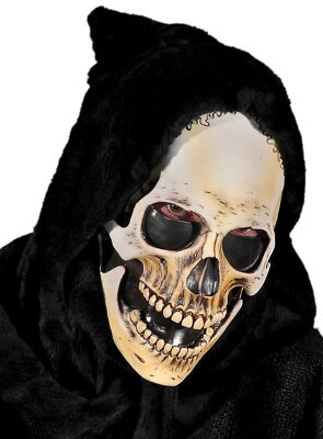 Schädel mit beweglichem Mund - Maske mit Mütze für Sensenmänner
