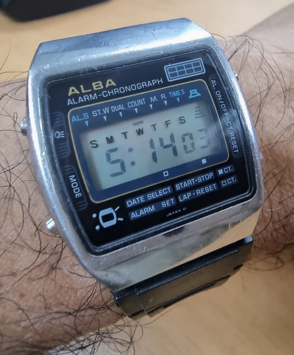 RARE VINTAGE Seiko Alba Chronograph,Alarm Y749-4010 A2 RARE VINTAGE Seiko Alba Chronograph,Alarm Y749-4010 A2