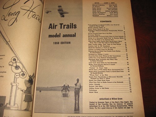 Air Trails 1958 Model Annual Vintage R/C Planes Boats Plans Shows Contest Hints - Picture 2 of 9