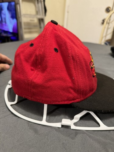 Vintage Rochester Red Wings Hat Adult Red New Era Fitted 7 3/8 The Minor League - Picture 4 of 11