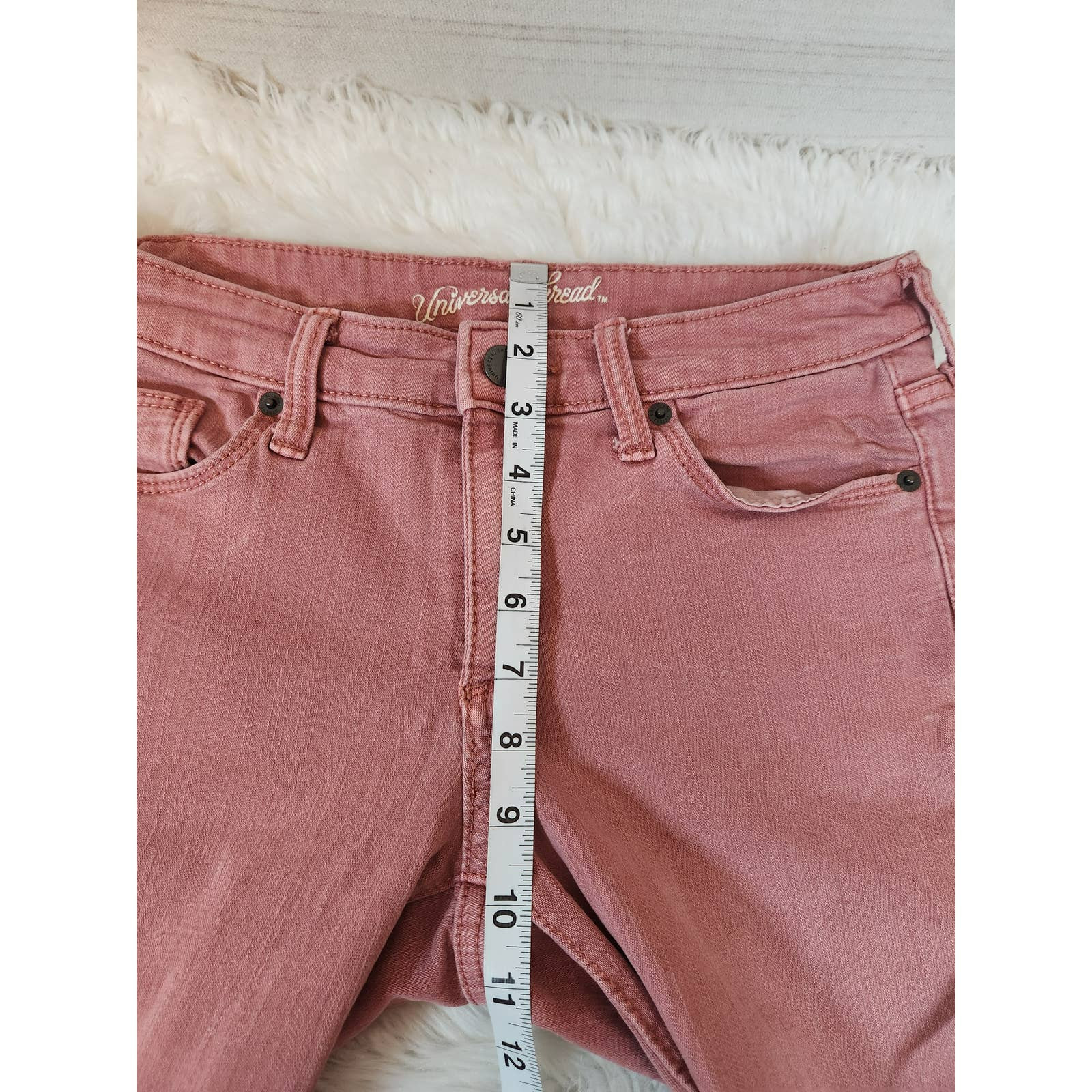 Universal Thread Womens Pink Solid Stretch Raw He… - image 7