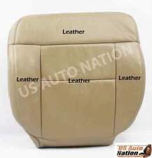 2007 Ford F150 Lariat Genuine Leather Driver Bottom Seat Cover Pebble Tan