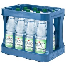 12x 1,00 L Residenz Quelle Mineralwasser Medium PET Flasche MEHRWEG ohne Kasten 