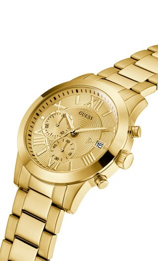GUESS Gold-Tone Classic Dress Watch U0668G4 *NEW IN BOX* | eBay