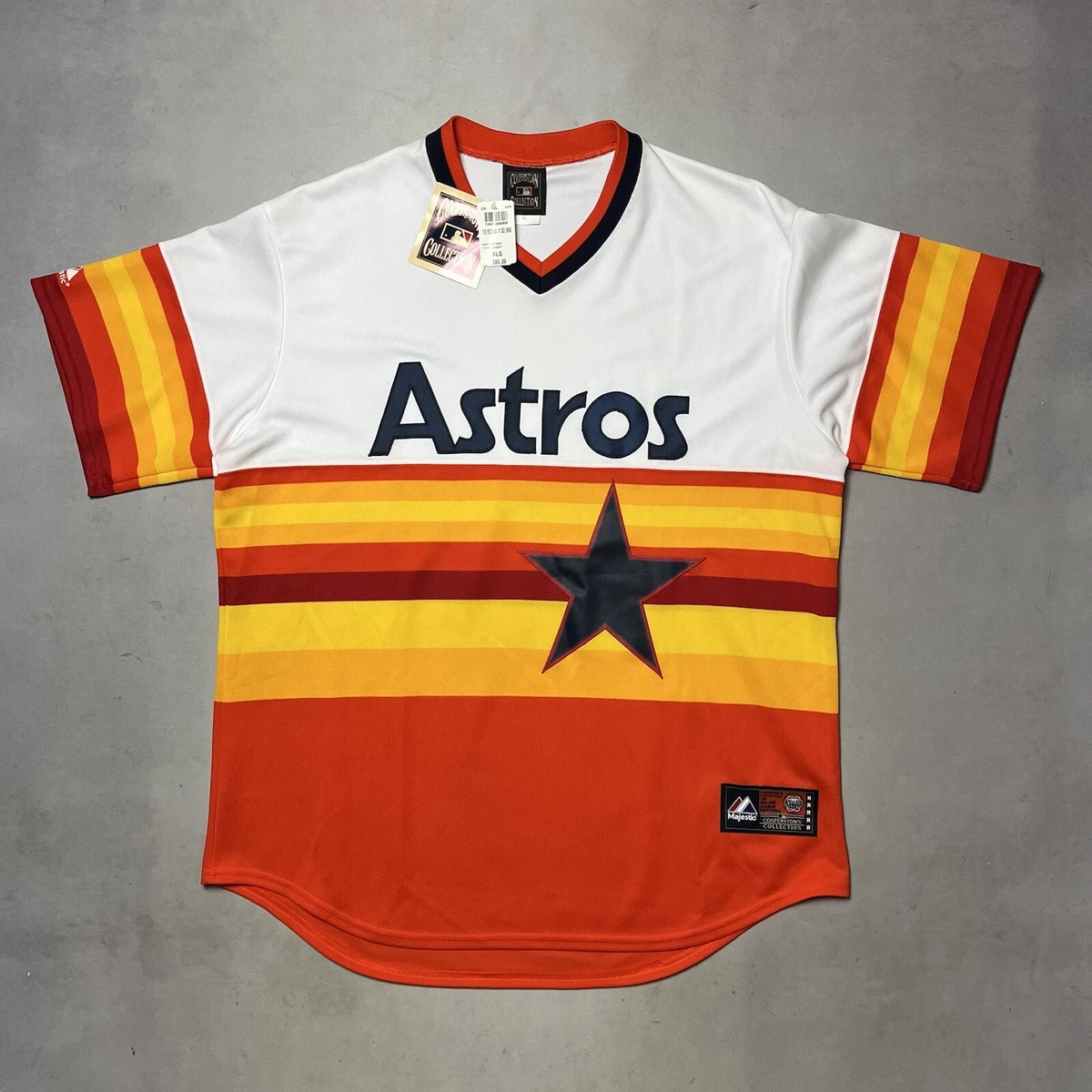 Vintage NWT Houston Astros Cooperstown Collection Majestic Rainbow