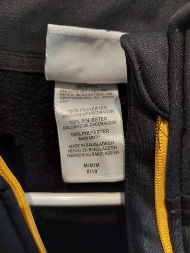 BOSTON BRUINS Mens Medium Black Jacket/sweater Pullover Track Active half zip - Picture 3 of 4