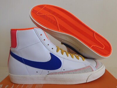 MENS NIKE BLAZER MID '77 WHITE-RACER BLUE-HYPER PINK SZ 10.5 RARE! [DO1162-100]