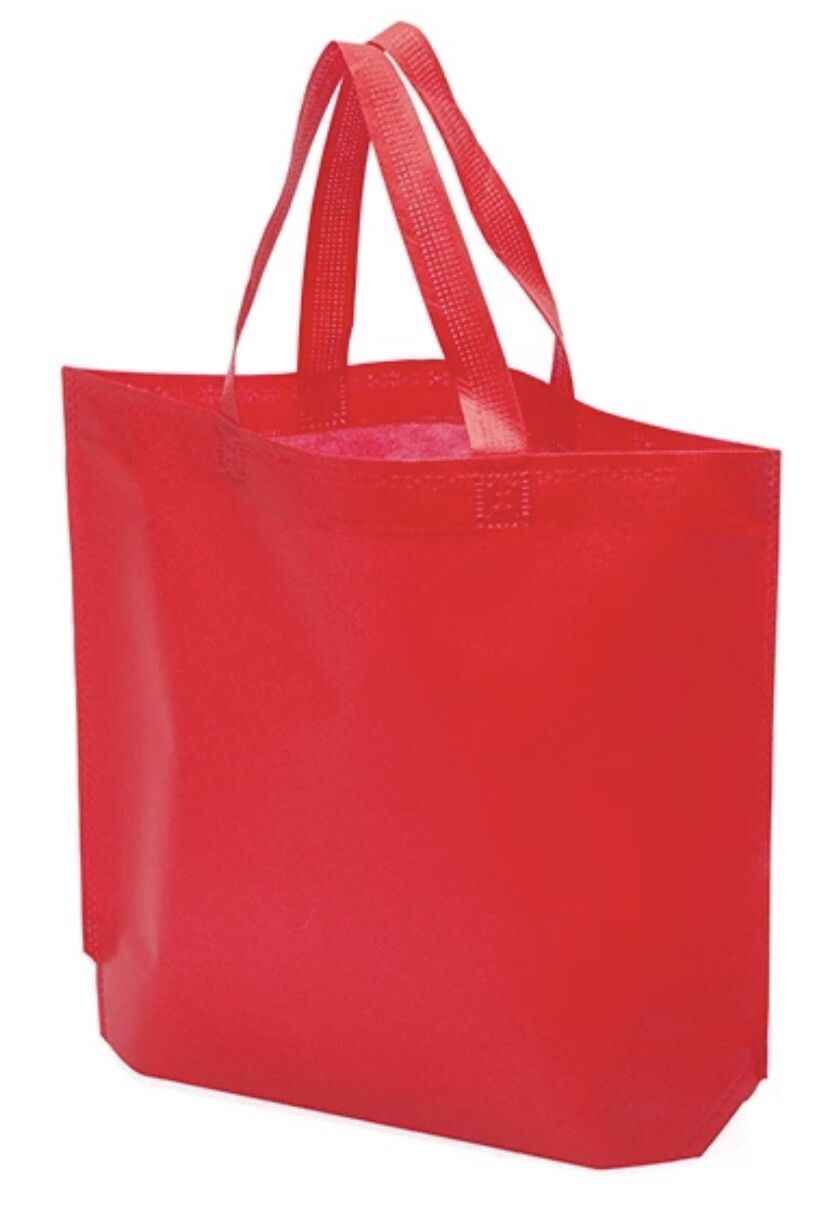 Red Tote Bags Bulk (24 Count) Reusable, Shopping, Grocery, Travel…