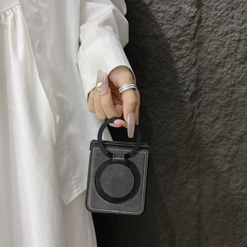 Funda rígida de cuero con soporte magnético invisible abatible 6/5/4/3 para Samsung Z - Imagen 23 de 37