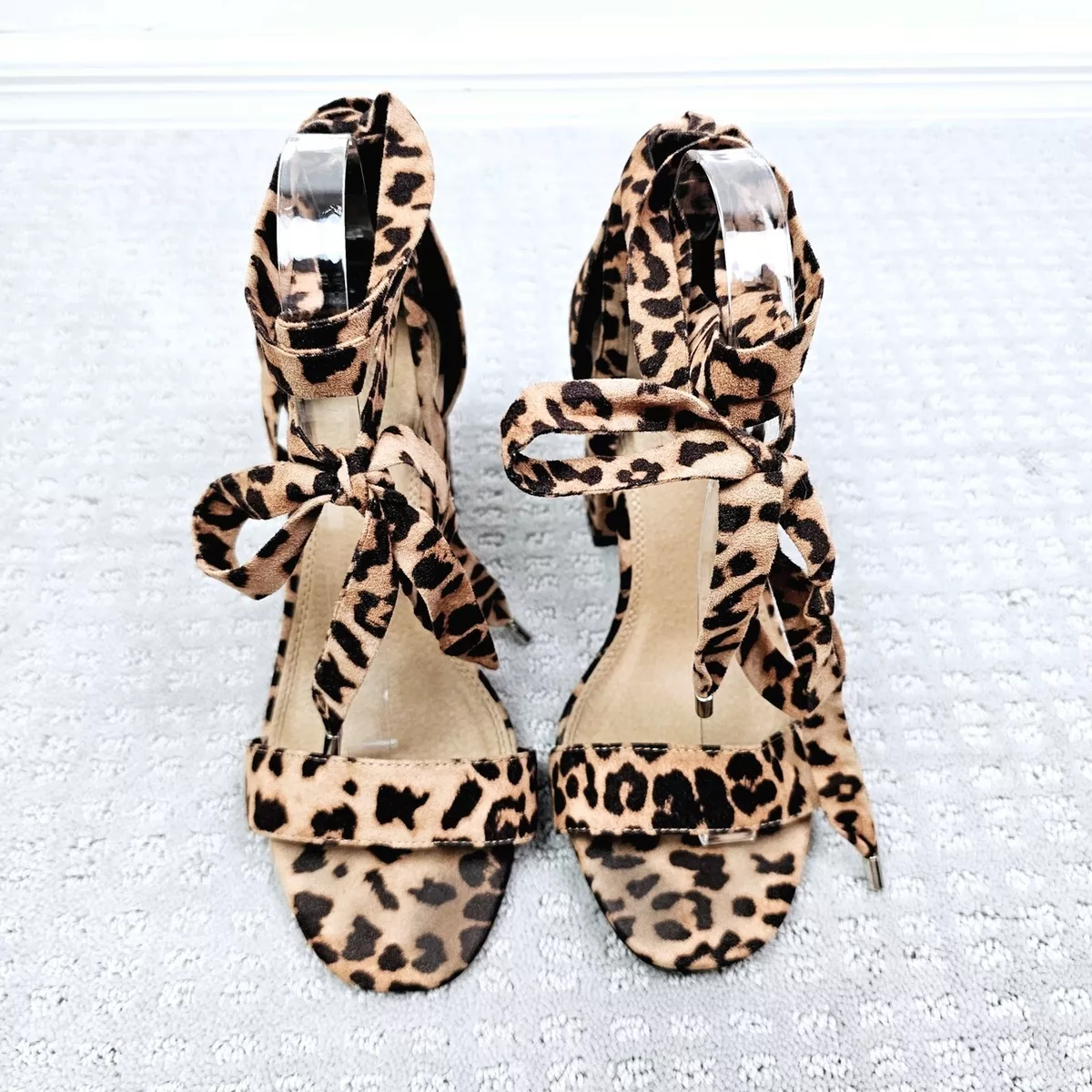 Asos leopard shop print heels