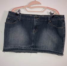 Vanilla Star - Juniors Size 13 Blue Jean Mini Skirt