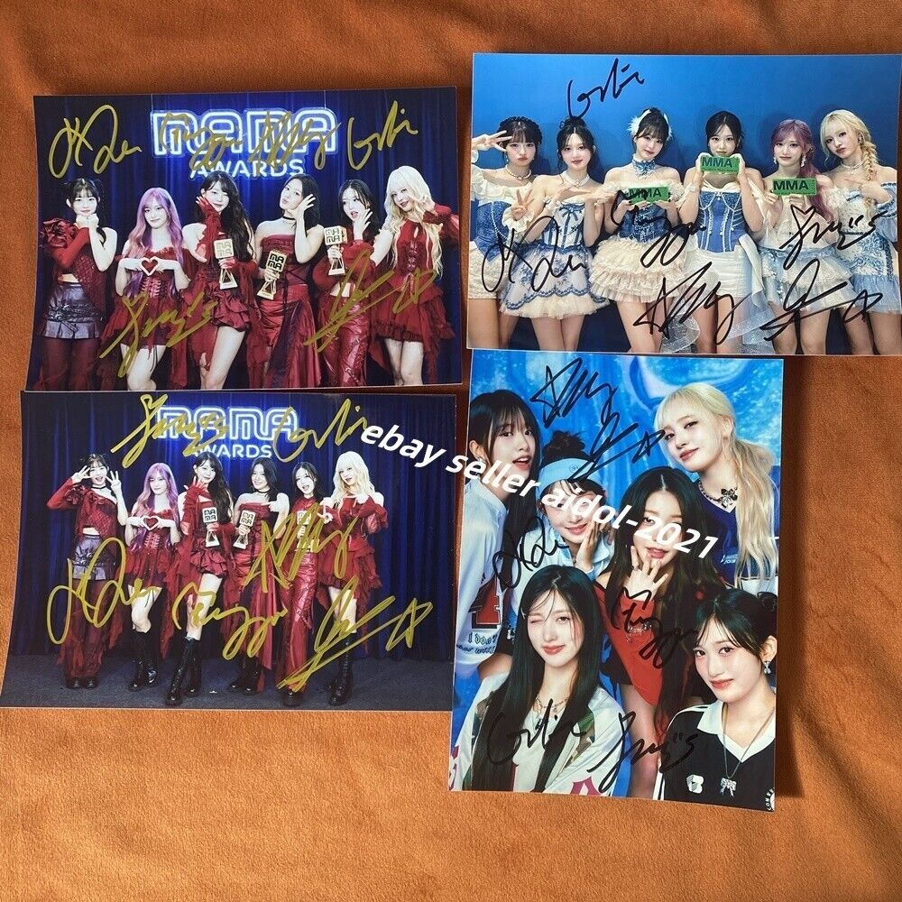 2024 IVE MAMA Autographed Signed Group Photo Collectibles 4*6 A | eBay