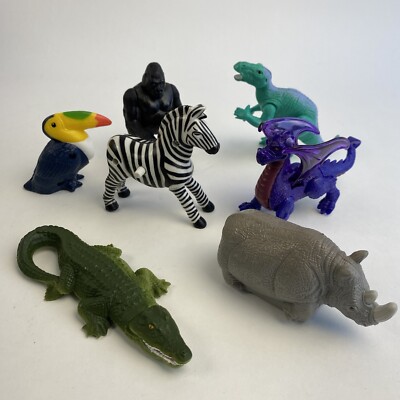 Lot of 7 Vintage McDonalds Disney Animal Kingdom Happy Meal Toys