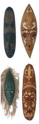 Klasse B x Display handgeschnitzte Holzmasken im afrikanischen Stil - Wandbehang / Statue