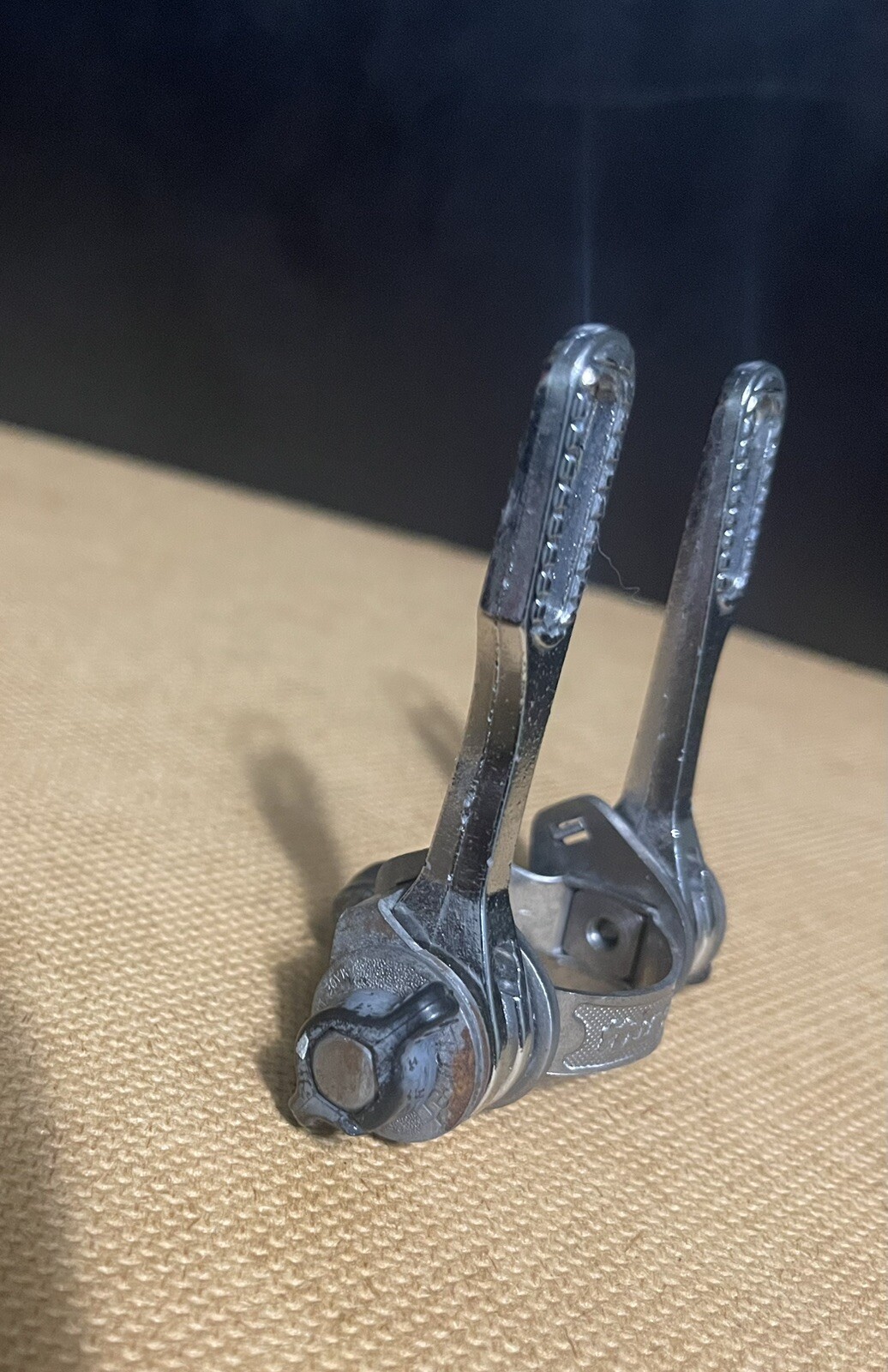 Vintage Huret Luxe AS Double Downtube Friction Shifters Clamp On 28.6mm