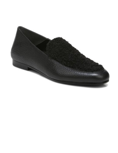 Vionic Womens Frieda Sherpa Leather Loafer Mule Slip On Convertible Black Sz 8 - Picture 2 of 10