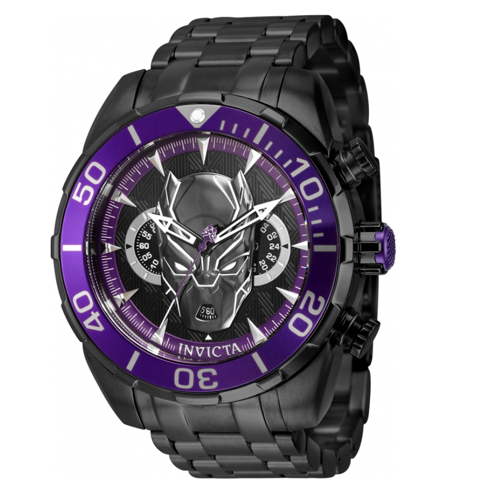 Invicta Marvel Black Panther 50mm Limited Edition Chronograph Watch for Men 43055