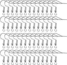 100pcs Earring Hooks Stainless Steel Fish Hooks French Ear Wires for DIY Jewelry